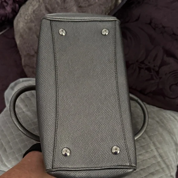 Coach Metallic Silver Satchel Bag - Picture 7 of 9